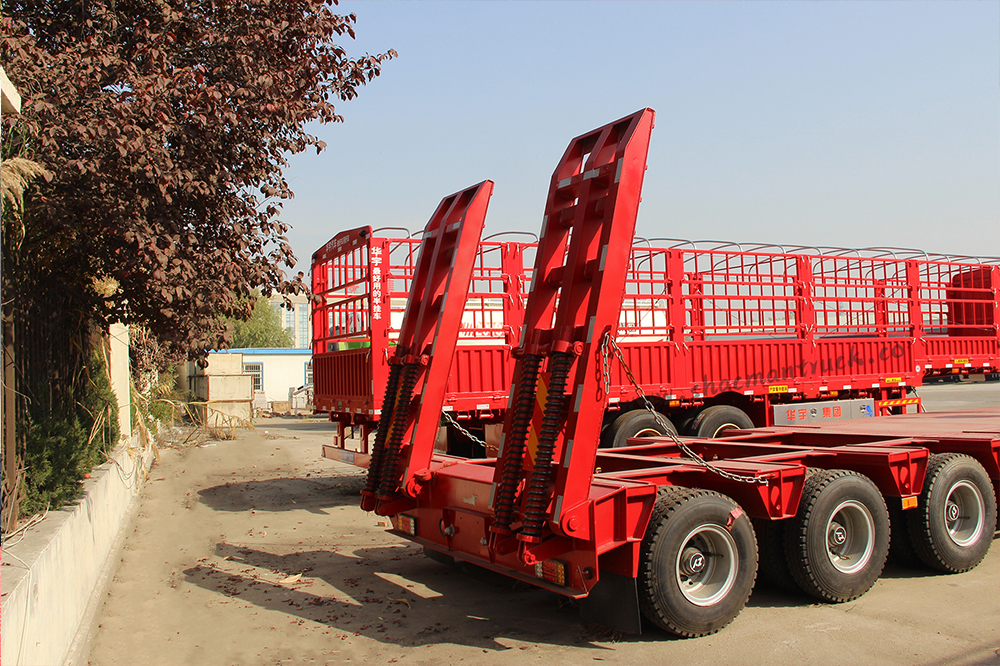 3 Axle low bed trailers for sale, lowboy trailer for sale