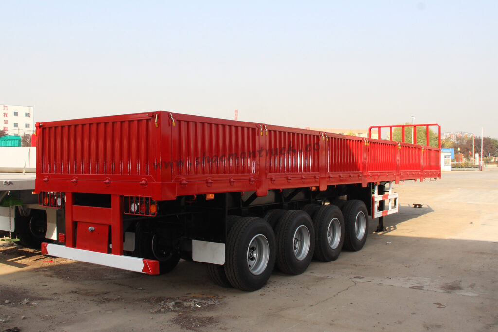 Side wall semi-trailer china, 4-axle semi-trailers for sale