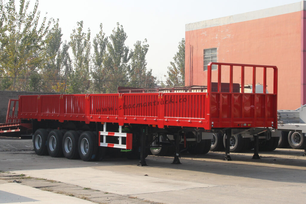 Side wall semi-trailer china, 4-axle semi-trailers for sale