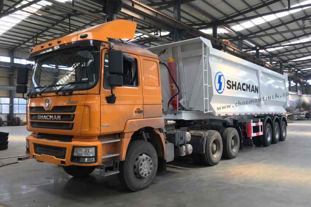 Shacman flatbed tipper truck
